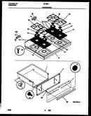Cooktop and drawer parts