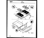 Tappan 30-2761-00-05 cooktop and drawer parts diagram