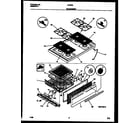 Tappan 30-2542-00-02 cooktop and broiler drawer parts diagram