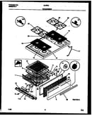 Cooktop and broiler drawer parts