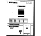 Tappan 30-2759-00-07 cover page diagram