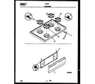 Tappan 30-2759-23-08 cooktop and drawer parts diagram