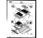 Tappan 30-2252-00-03 cooktop and broiler drawer parts diagram