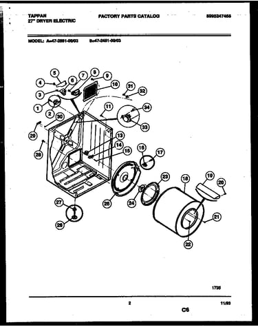 Cabinet and component parts