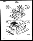 Cooktop and broiler drawer parts