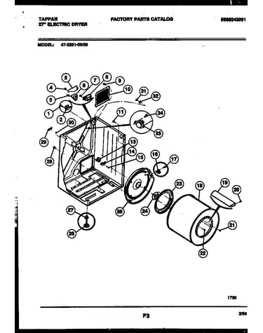 Cabinet and component parts