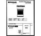 Tappan 30-1149-00-12 cover page diagram