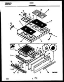 Cooktop and broiler drawer parts