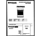 Tappan 30-3352-00-03 cover page diagram