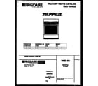 Tappan 30-3852-00-03 cover page diagram