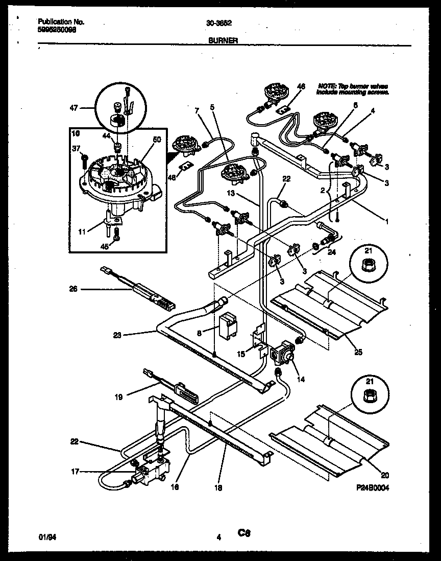 BURNER, MANIFOLD AND GAS CONTROL