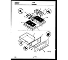 Tappan 30-3852-23-03 cooktop and drawer parts diagram