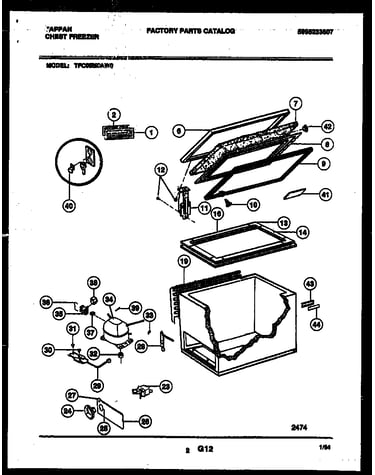 Chest freezer parts