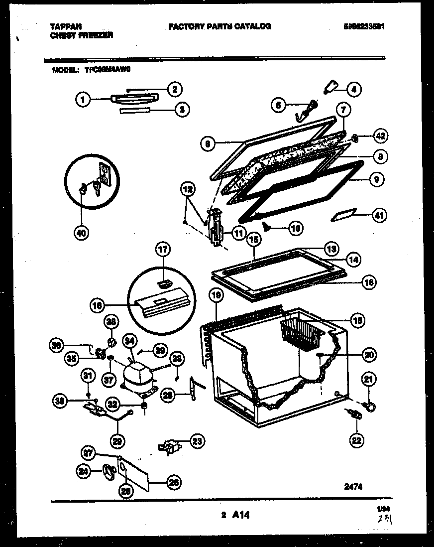 Chest freezer parts