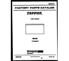 Tappan TFC25M6AW0  diagram