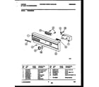 Tappan TDB652RBR0 console and control parts diagram