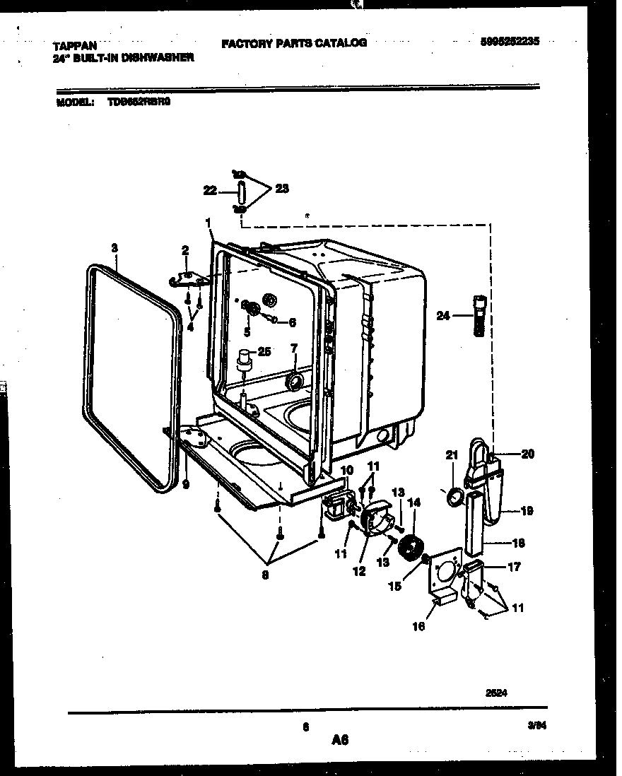 Tub and frame parts