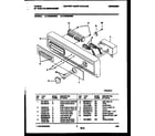 Tappan TDB668RBR0 console and control parts diagram