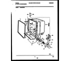 Tappan TDB222RBR0 tub and frame parts diagram