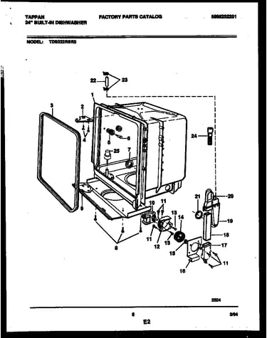 Tub and frame parts