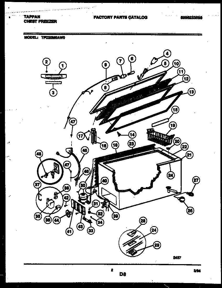Chest freezer parts
