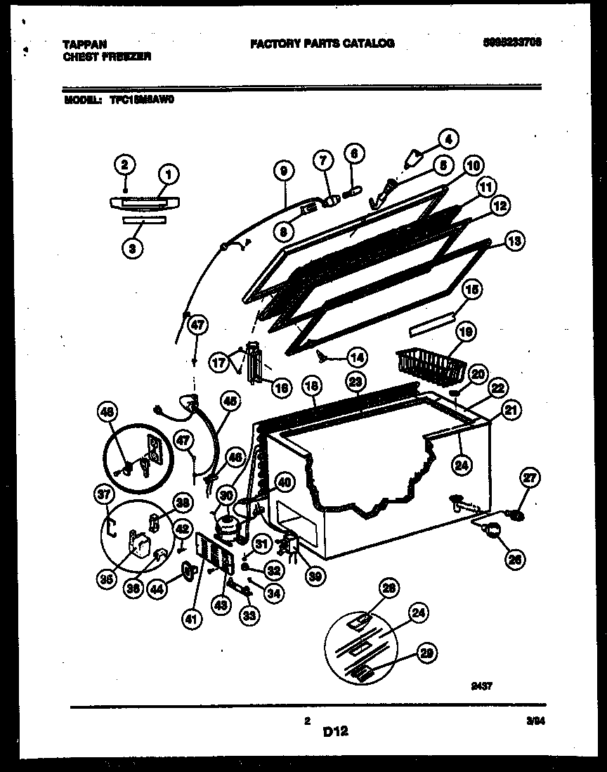 Chest freezer parts