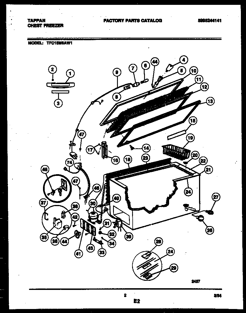Chest freezer parts