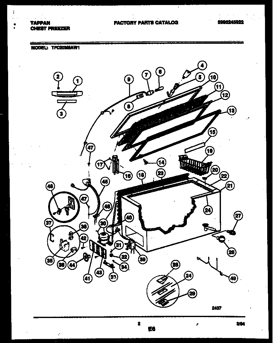 Chest freezer parts