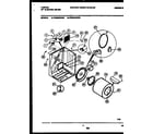 Tappan TDE546RBD0 cabinet and component parts diagram