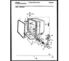Universal/Multiflex (Frigidaire) MDB202RBW0 tub and frame parts diagram