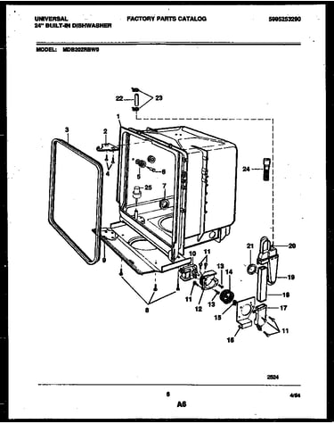 Tub and frame parts