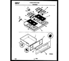 Tappan 30-4982-00-02 cooktop and drawer parts diagram