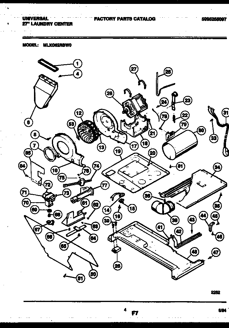 Motor, blower and idler arm assembly