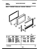 Upper oven door parts