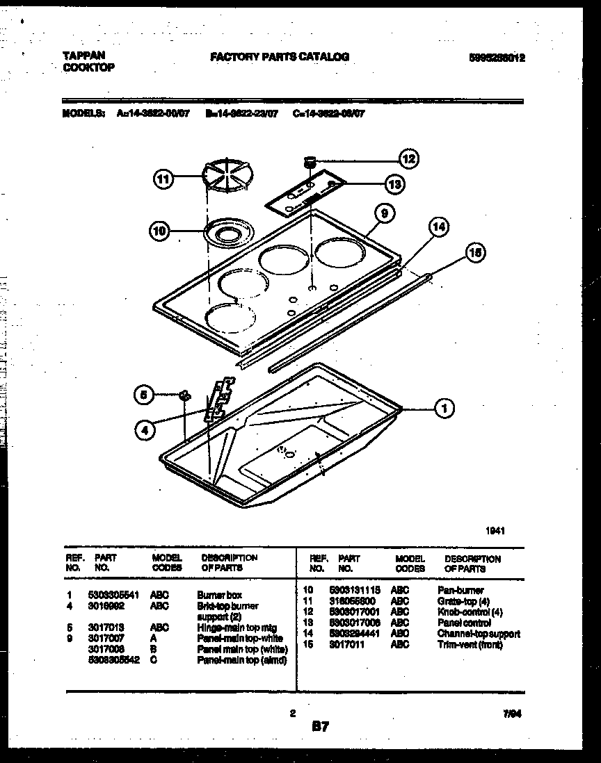 Cooktop parts