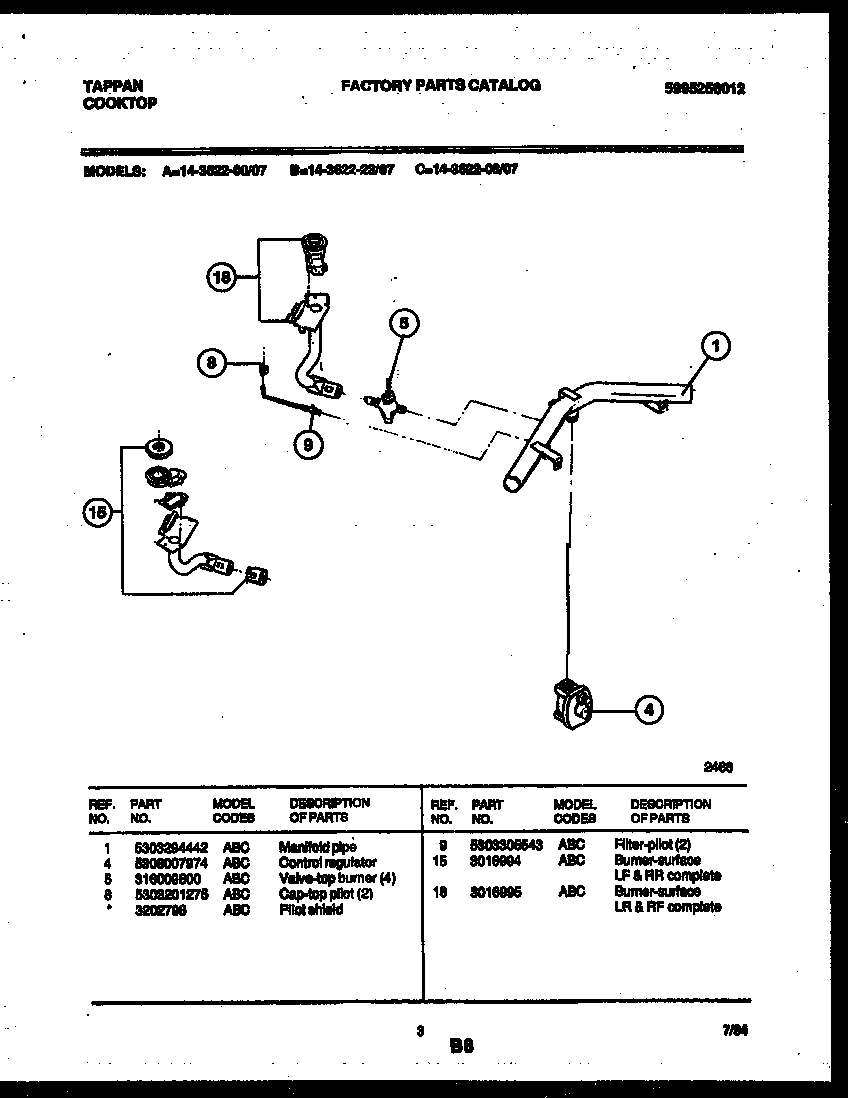 BURNER, MANIFOLD AND GAS CONTROL