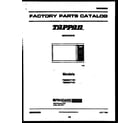 Tappan TMS084T1W1 front cover diagram