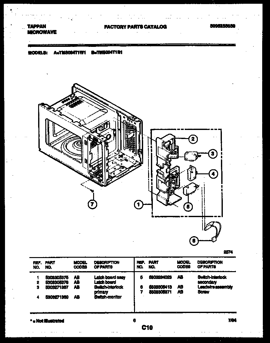 LATCH BOARD AND LEADWIRE ASSEMBLY