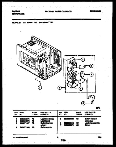 Latch board and leadwire assembly