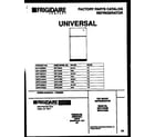 Universal/Multiflex (Frigidaire) MRT19GNBW0 cover diagram