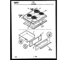 Tappan 31-3592-00-01 cooktop and drawer parts diagram