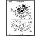 Tappan 31-2852-00-02 cooktop and drawer parts diagram