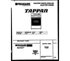 Tappan 31-4972-00-01 cover diagram