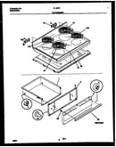 Cooktop and drawer parts