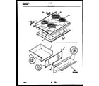 Tappan 31-5592-00-01 cooktop and drawer parts diagram