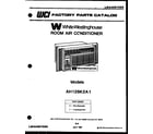 White-Westinghouse GF970HXW2 cover page diagram