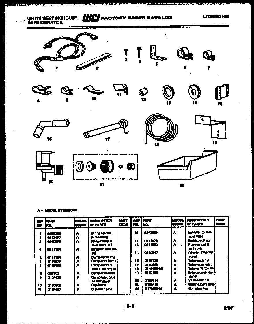 Ice maker installation parts