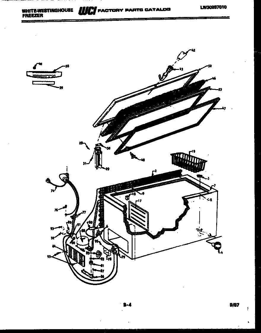 Chest freezer parts