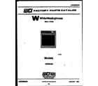 White-Westinghouse KB563LM0 cover page- text only diagram