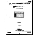 White-Westinghouse AC052M7A2 front cover diagram